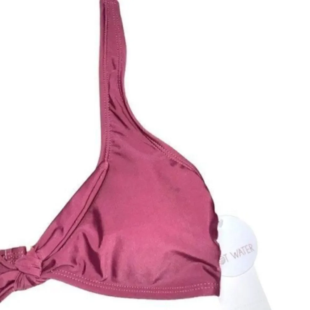Hot Water Sugar Plum Knot Tie Adjustable Straps Bikini Top M NWT